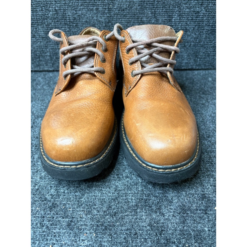 Jarman Mens Brown Leather Chukka Boots Oil Resistant Lug Sole 9.5 551258363